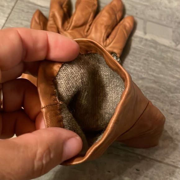 Portolano for J.Crew Brown Leather Gloves with Studded Accents - Picture 4 of 8